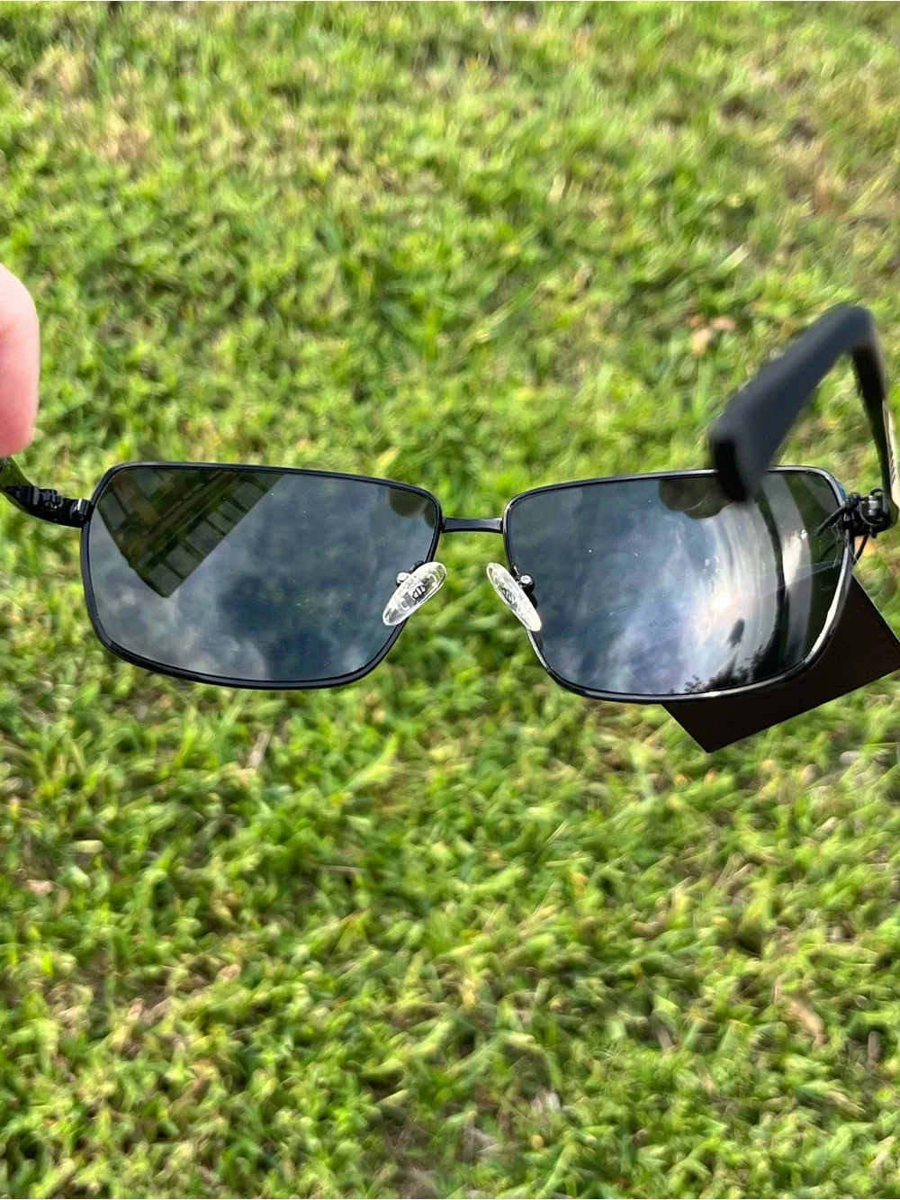 NWT Harley-Davidson Black Frame Sunglasses with Blue-Purple Reflective Lenses